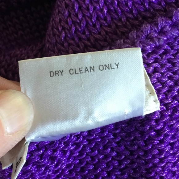 Vintage Enfin by Marcia Purple Floral Appliqué Hand Loomed Sweater - Picture 11 of 11